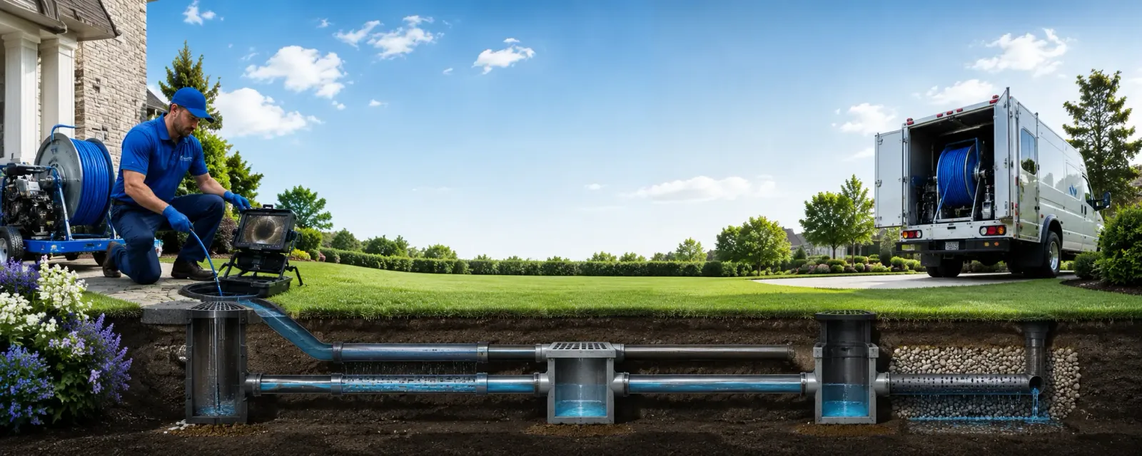 Outdoor drain cleaning information for Krebs, OK